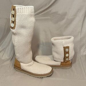 Ugg Knit Cardy Knit Boots - Cream